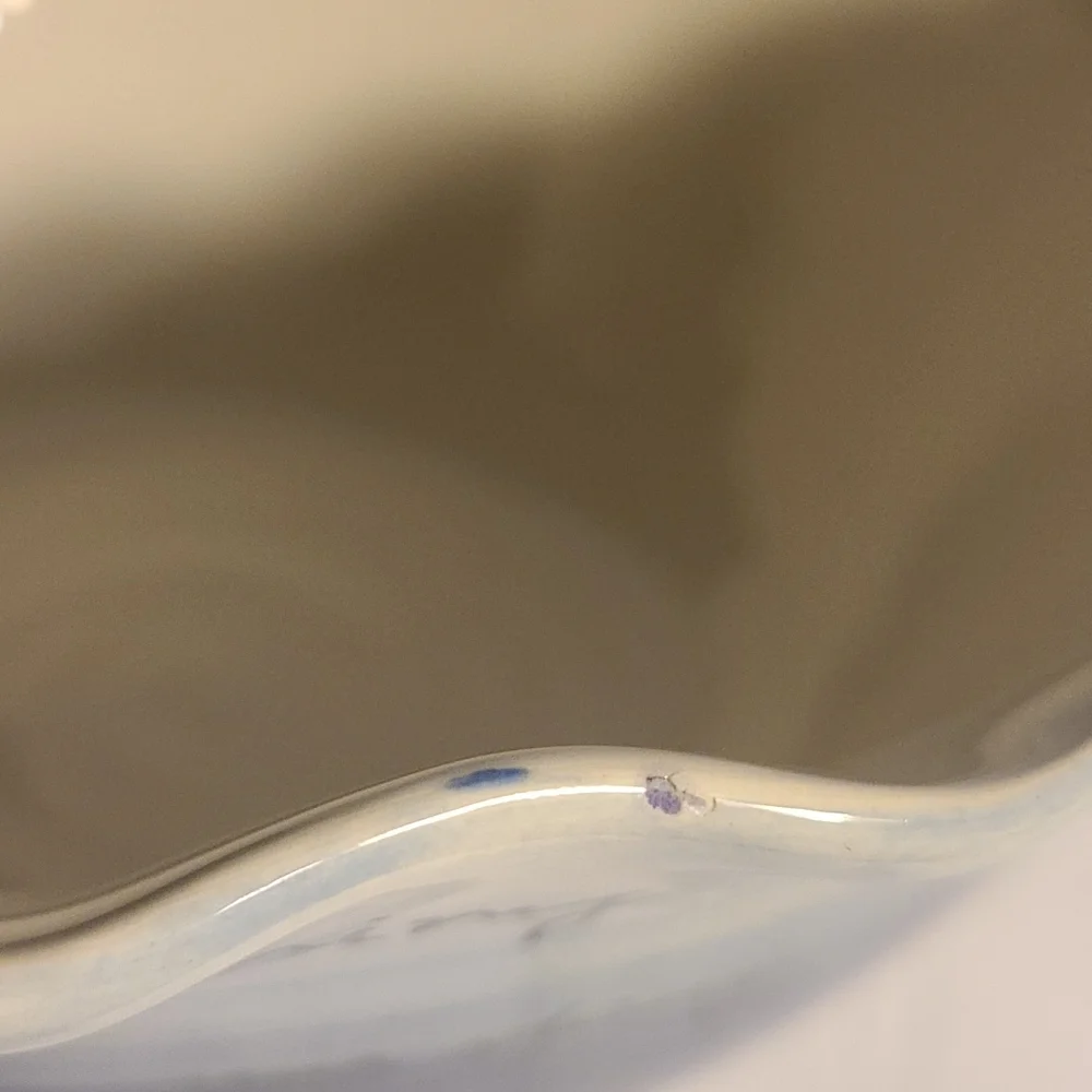 *NEW Blue Sunflower Serving Bowl with writing. 